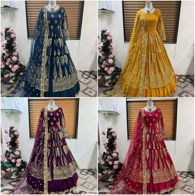 Sr 1506 Embroidery Indo Western Lehenga Choli Suppliers in India